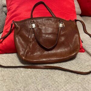 Brown Leather Coach Bag